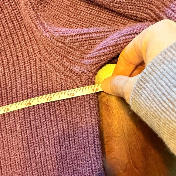 Pact Organic Cotton Size S Women's Fisherman Knit Tunic Sweater Mock Neck Purple - Picture 10 of 13